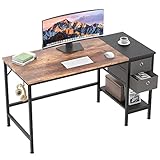 HOMIDEC Schreibtisch, Computertisch mit 2 Schubladen, Bürotisch Schreibtisch Holz Officetisch fürs Büro, Wohnzimmer, Home, Office, 120 x 50 x75cm