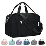 Narwey Handgepäck 45x36x20cm Easyjet Cabin Bag Handgepäck Tasche für Flugzeug Weekender Bag Damen Herren Reisetasche Damen Handgepäck Koffer 25L(Schwarz)