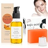 Kojisäure-Seife, Kojic Acid Soap+Turmeric Oil 59ml,Kojisäure Gesichtsseife Seife,Ätherisches Kurkumaöl,Entfernung dunkler Flecken und Mitesser,Pflegendes Haut und Körpermassageöl