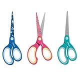 Herlitz Design Bastelschere aus Stahl/Kunststoff, rund (1, sortiert) (Rechtshänder)