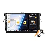 Y300s,Autoradio Android 15.0 Navi 2 DIN Stereo für Corolla 2007-2011 Sat GPS Navigation 9 Zoll Cartablet DVD Multimedia Player FM BT Receiver mit Carplay 4G 5G WiFi DSP SWC