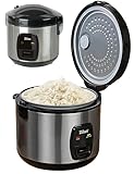 Reiskocher 1,5 Liter Multikocher Aluminium 500 Watt Automatische Abschaltfunktion Dampfkocheinsatz Reis Kochtopf Messbecher Warmhaltefunktion Innentopf Reis Kocher Rice Cooker