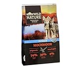 Dehner Wild Nature Hundefutter Hochmoor, Trockenfutter getreidefrei / zuckerfrei, für Welpen und junge Hunde, Ente, 4 kg