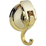 SOCONT Saugnapfhaken für Dusche, robuste Vakuum-Duschhaken für Innendusche, vergoldet, super Saugkraft für Küche, Badezimmer, Toilette, 2 Stück