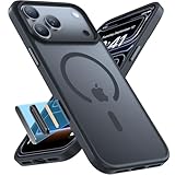 Miracase für iPhone 17 Pro Max Hülle für Magsafe[mit Panzerglas & Kamerasteuerung] TOP Militärschutz Stoßfest Kratzfest mit Samtiger Haptik Handyhülle für iPhone 17 Pro Max 6,9', Matt-Schwarz