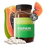 Papain Kapseln - Hochdosiertes Enzym aus Papaya - 800 mg pro Tagesdosis - Natürlich aus Kernen & Schalen gewonnen - Premium-Qualität - mehrstufige Reinigung - Ohne Zusatzstoffe - 100% vegan (1er Pack)