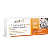 IBU-ratiopharm® 200 mg akut Schmerztabletten: hilft bei leichten bis mäßig starken Schmerzen und Fieber, mit dem bewährten Wirkstoff Ibuprofen, 10 Filmtabletten