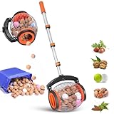 Walnuss Sammler, Deckel öffnen Ausgießen Nusssammler, Ergonomischer Griff Einstellbar Apfelpflücker, Rollsammler Gartenwerkzeuge, für Große Früchte Birnen Apfel Tennisbälle