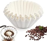 Korbfilter Kaffeefilter, für Beem, Phillips, Cuisinart, Gastroback, 100 Stück 80/200mm Papierfilterkorb Filter(Weiß)