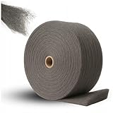 Stahlwolle 1kg Rolle – Stahlschwamm 0+00 zum Reinigen, Polieren & Renovieren von Metall, Holz & Stein – Schleifvlies Polierwolle WOOLTEC