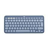 Logitech K380 Multi-Device Bluetooth Tastatur für Mac, Einfaches Umschalten zwischen bis zu 3 Geräten, Scissor-Tasten, 2 Jahre Batterie, macOS, iOS, iPadOS, Deutsches QWERTZ - Blau