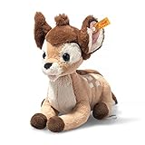 Steiff Kuscheltier Disney Originals Bambi, Süßes Stofftier mit Kunststoffaugen, Kinder, Jungen & Mädchen, Soft Cuddly Friends, Plüschtier 21 cm, Mehrfarbig, 024689