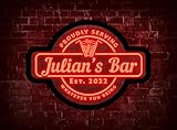 Personalisiertes Bar Neonschild, personalisiertes Bar Leuchtschild, Bar Leuchtschild, Bar Neonlicht, individuelles Bar LED Schild, Home Bar Neonschild, Geschenk für Trinker