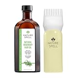 Nature Spell Rosmarinöl für Haar und Kopfhaut mit Haaröl-Applikator, Rosmarinöl für Haarwachstum, Pflege von trockenem und strapaziertem Haar – 150 ml