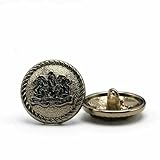 6 Stück 10–28 mm goldene Metallknöpfe, Kleidungsstück, Mantel, Nähzubehör, Knöpfe zum Basteln von Kleidung, schwarzer Punkt, Ölknopf, Punkt, Ölknopf, 1–18 mm