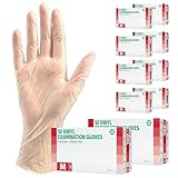 SF Einweghandschuhe M Transparent - 1000 Stück (10 Boxen) Vinylhandschuhe, Puderfrei, Latexfrei, Untersuchungshandschuhe, Putzhandschuhe, Gummihandschuhe für Medizin, Küche, Tattoo, Reinigung