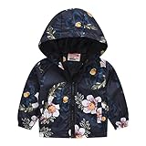 Gyaimxfu 2024 Regenjacke Kinder Dünne Softshelljacke Wasserdicht Übergangsjacke Regenmantel Leichte Windbreaker Jacke mit Kapuze Süße Bedruckte Windjacke Kapuzenjacke Jacken für Jungen Und Mädchen