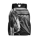 GGGOAJVB Johnny Depp Rucksack für Studenten, robuster und leichter Rucksack, wasserdichte Büchertasche mit atmungsaktivem Schultergurt, Schwarz , One size