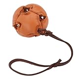 YDRCESMI Hundetraining Ball auf Seilleder Hundeball für kleine mittelgroße Hunde Übung und Belohnung Ball, um Energie freizusetzen, das Interaktive Spielzeug für das Interaktive (Dunkelbraun)