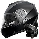 Klapphelm Motorradhelm RALLOX 160 matt schwarz Größe XL Sturzhelm Helm Rollerhelm