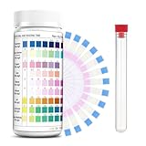 9 in 1 Aquarium Teststreifen 100 Streifen Aquarium Test,Aquarium Wassertest Aquarium Teststreifen für Aquarien Aquarium Zubehör zur Messung von pH Wasserhärte Chlor Nitrit im Aquarium Fischbecken