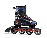 Fila Jungen Wizy Alu Inline Skate, schwarz/Rot/Blau, 35-38