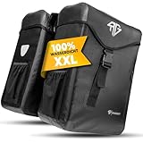 RADGEIST Fahrradtasche für Gepäckträger 100% wasserdicht I Doppeltasche Fahrrad 50 Liter - Gepäckträgertasche doppelt mit einfacher Befestigung