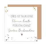 Edition Seidel Premium quadratische Glückwunschkarte mit Umschlag. Dankeskarte Grußkarte Danke Danksagung Dankeschön Mann Frau Freund Freundin Herz (DQ102 SW025)