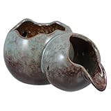 UPKOCH Zirkulationsauslass des Brunnens Desktop-wasserbrunnen Teichbrunnen Für Kleine Teiche Brunnenzubehör Wasserbrunnen Teichwasserfall Tischwasserbrunnen Teichspucker Keramik