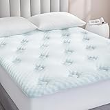 Hansleep Memory Foam Topper 140x200cm Boxspringbett, Gel Matratzentopper 140x200cm, Atmungsaktive und Waschbare Matratzen Topper mit 38cm Tiefer Tasche, Klee