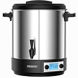 MONZANA® Einkochautomat 28L Digital mit Zapfhahn Thermometer 30-110°C Timer BPA-frei Edelstahl 2000W Glühweinkocher Einkochtopf Heißgetränkeautomat