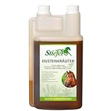 Stiefel Hustenkräutersaft für Pferde, aus einer 100% naturbelassenen Kräutermischung, für freie Atemwege und Bronchien, flüssig mit Dosierflasche, 1l