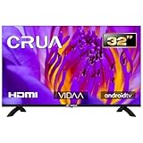 CRUA 32 Zoll (80 cm) Smart TV 2024 – VIDAA Fernseher mit HD-Display, Netflix/YouTube/Prime Video, WLAN, HDMI/USB, Energieeffizient, Ideal für Wohnzimmer & Schlafzimmer