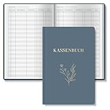 BIROYAL Kassenbuch A5, 128 Seiten Haushaltsbuch zur Eintragung, Finanzplaner & Ausgaben Tracker | Budgetplaner & Einnahmen Ausgaben Buch | Kassenbücher für Kleinunternehmer und Selbständige (Blau)