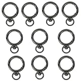 Metall-Karabiner, Federclip, Schlüsselanhänger, Schnalle, Karabinerhaken mit Ringen für Tasche, Geldbörse, Handtasche, Riemen, Schmuckherstellung, 10 Stück