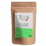 Tasty Pott Bio Salatkräuter 1000g Beutel | Kochen & Würzen | Salat Genuss Geschmack Gewürz würzen | lecker knackig würzig | Nachfüllbeutel Vorteilspackung