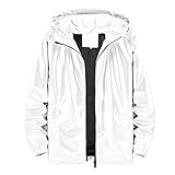 Generisch Glänzend Bomberjacke Herren Silber Windbreaker Hiphop Langarm Übergangsjacke Bikerjacke Outwear Karneval Kostüm Functionsjacke Metallic Fliegenjacke Leicht Mit Kapuzen Jacken Outdoor