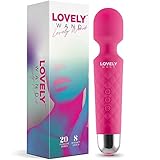 Vibrator für Frauen - Leises und Starkes Massagegerät + Akku - Sexspielzeug mit 20 Vibrationsmuster und 8 Geschwindigkeitsstufen - Kabelloser Dildo für Klitoris, G Spot - Lovely Wand (Rosa)