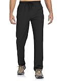 BondiTrekk Jogginghose Herren Reißverschlusstasche Sporthose Lang Sport Hose Trainingshose Laufhose Yogahose Sweatpants Hosen mit Gummizug für Herren（Schwarz，M）
