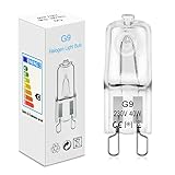 BROTOU 4er Pack G9 Halogenlampen, G9 Halogen Leuchtmittel 40W 230V 2800K Dimmbare G9 Halogen Glühbirnen für Backofenlampe Mikrowellen Herd Deckenleuchten