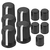 ELAYARD 5 Stück Potentiometer Lautstärkeregler Knöpfe Schwarze Gummi Drehknöpfe für Gitarren Basszubehör Ersatz für Potentiometer Lautstärke und Klangregler Kompatibel mit E Gitarren und