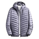 Leichte Steppjacke Herren Schwarz - Winterjacke Herren Daunenjacke Warm Jacke Wasserdicht Sweatjacke Casual Bequeme Jacken Thermojacke Leicht Outdoorjacke Lässig Jacket Winddicht Wintermantel