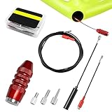 Bocguy Fahrrad Internes Kabelführungswerkzeug, Internal Cable Routing Kit für Fahrradrahmen Schalt oderKabelführung Werkzeug und Schlauchschneider-Kombination (Rot)