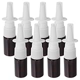LIFKOME 10 Stück Kleine Nasensprayflaschen 10 ml mit Pumpe und Etui zur Nasenreinigung für Ätherische Öle für Unterwegs