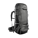 Tatonka Yukon 60+10 - Trekkingrucksack mit Frontzugriff, verstellbarem Rückensystem, extra Bodenfach, Regenhülle und 70 Liter Volumen (black/titan grey)