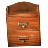 PartyKindom Vintage Holz Aufbewahrungsbox mit Mehrschichtiger Schreibtisch Organizer für Büro und Schule Rustikaler Desktop Organizer zur Kabelversteckung und Kleinteileaufbewahrung