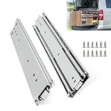 VITERLYNX 90 kg Tragkraft Schwere Schubladenschienen Vollauszug 250 400 500 800 mm Kugellager schubladenführungen,schienen für schubladen 1 Paar -51mm Breite 14' (356mm)