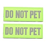 ROMISBABA 2Stücke Reflektierende Service Hundepatches Hochwertige Nylon Aufnäher für Hundegeschirre Langlebig Auffällig für bei Nacht Nicht Anfassen Do Not Pet