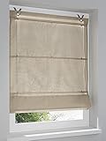 Raffrollo/Ösenrollo Kessy Bessy Natur 45 * 140 cm
