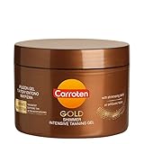 Carroten Gold Shimmer Intensive Tanning Gel 150 ml - Tan Express Accelerator for Shine Brown - Sunbed Tanning Accelerator - Sunscreen without SPF summer